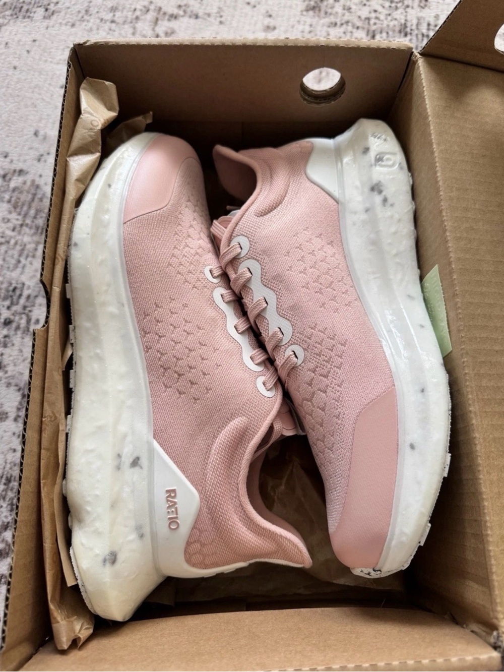 Light Pink Knit Women's Comfort Sneakers